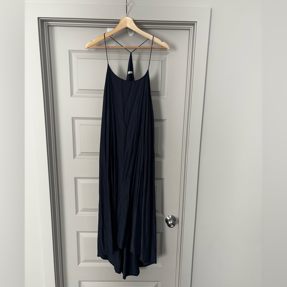 Chic Navy High Low Dress by Pink Stitch
